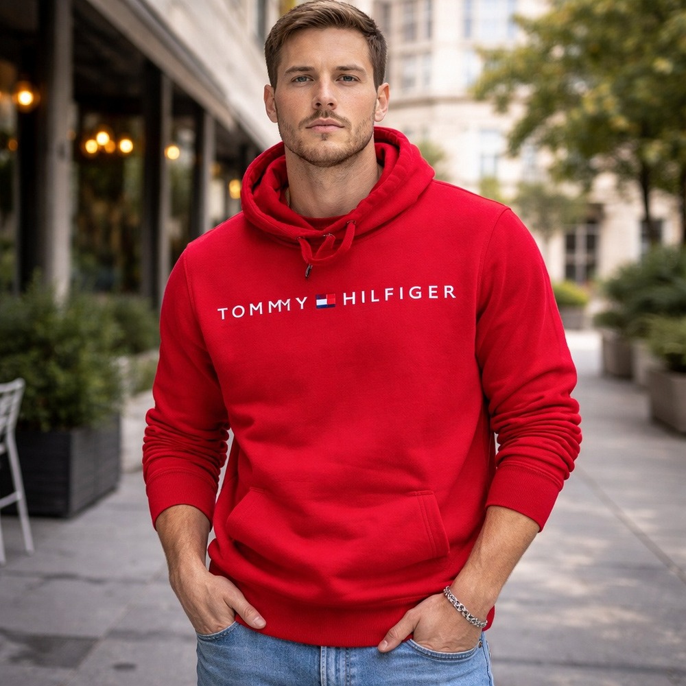 Vintage y2k 90s Tommy Hilfiger Sport Sweatshirt Streetwear Mens Small Cowl Neck